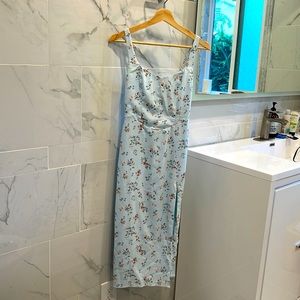 Abercrombie floral midi dress with slit